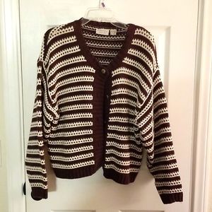 Size Medium Nordstoms Brown and Cream Cardigan